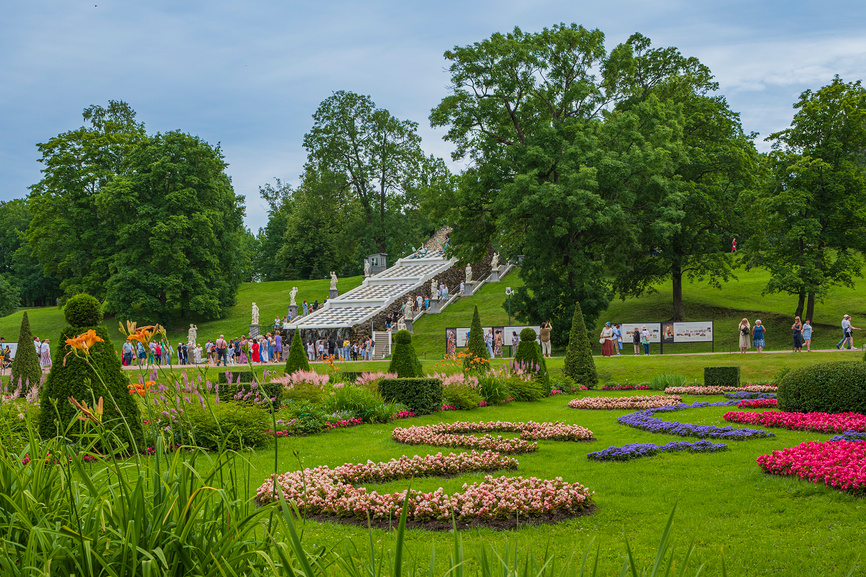 Петергоф, Нижний парк. Каскад "Шахматная гора"