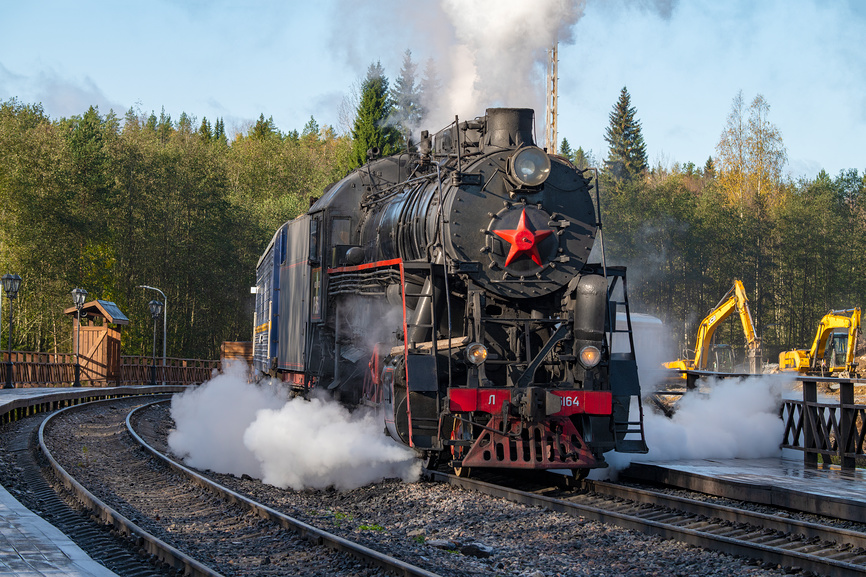 Движущийся ретропоезд